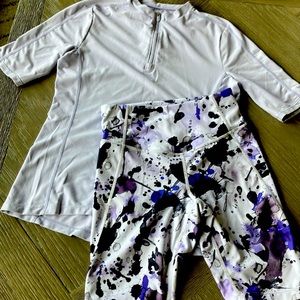 Set of Zella lightweight top (small) and bike shorts (XS)